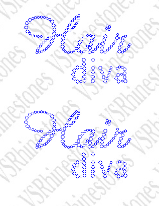 Hair Diva Rhinestone Transfer (2) - Cap/Koozie Size